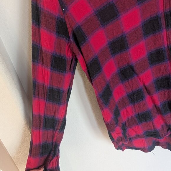 Rails Milo Plaid Flannel in Black and Cherry Violet Size Medium - Picture 4 of 12